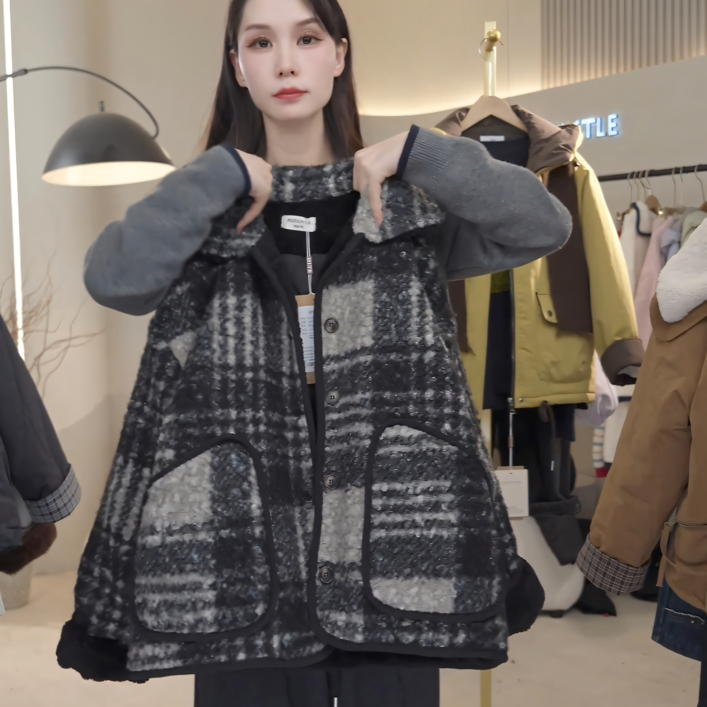 【专柜品质小二推荐】女格子外套