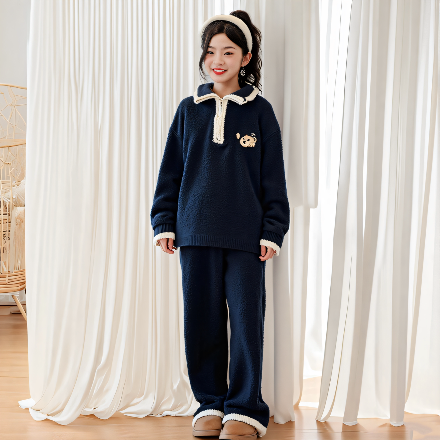 女童睡衣2025新款儿童家居服套装