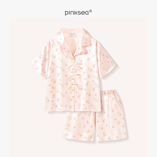 冰丝睡衣女夏季凉感防静电家居服