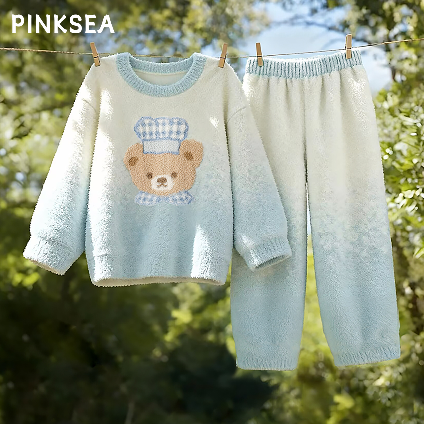 睡衣女款冬季高级感半边绒家居服