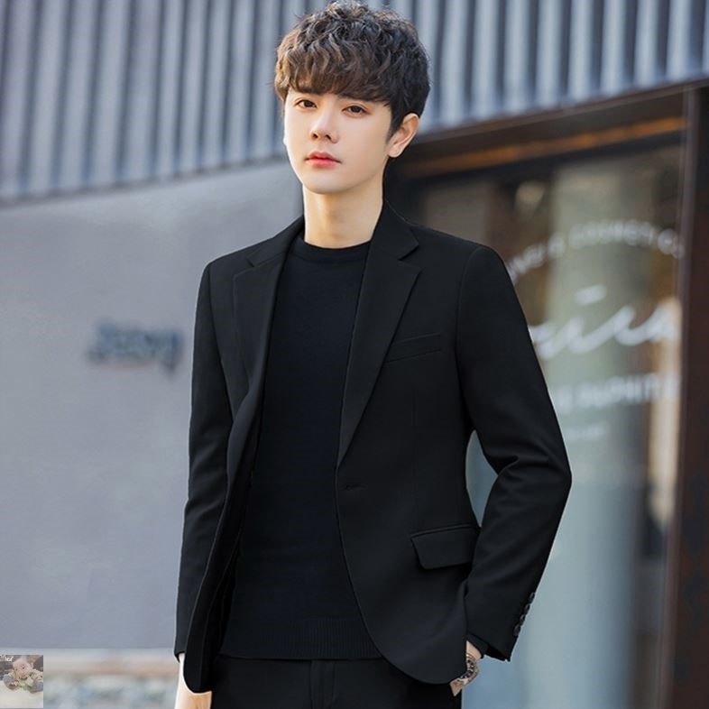 网红西服套装男韩版修身社会小伙男装一套发型师夜店小西装两件套