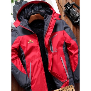 棉衣男防风防水冲锋棉服加绒加厚冬季 棉袄户外防寒登山服 外套男士