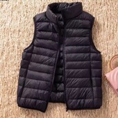 新款 男女同款 秋冬季 轻薄羽绒棉马甲男立领背心轻便内外穿坎肩外套