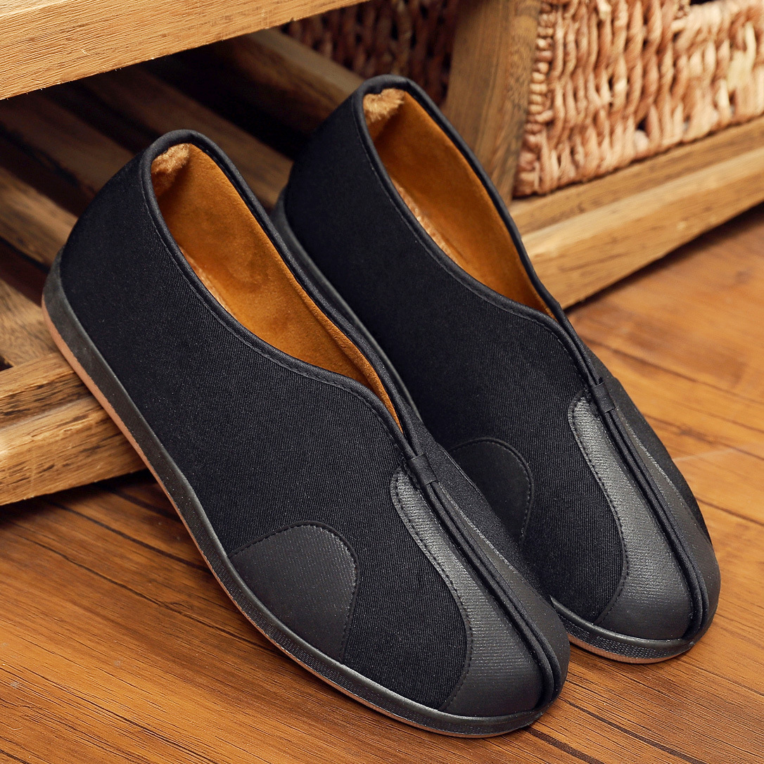 冬季保暖老北京布鞋加绒功夫男鞋民族风复古洒鞋男棉鞋