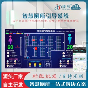 智慧公厕有人无人指示灯智能卫生间占用状态提示导视厕所系统厕位