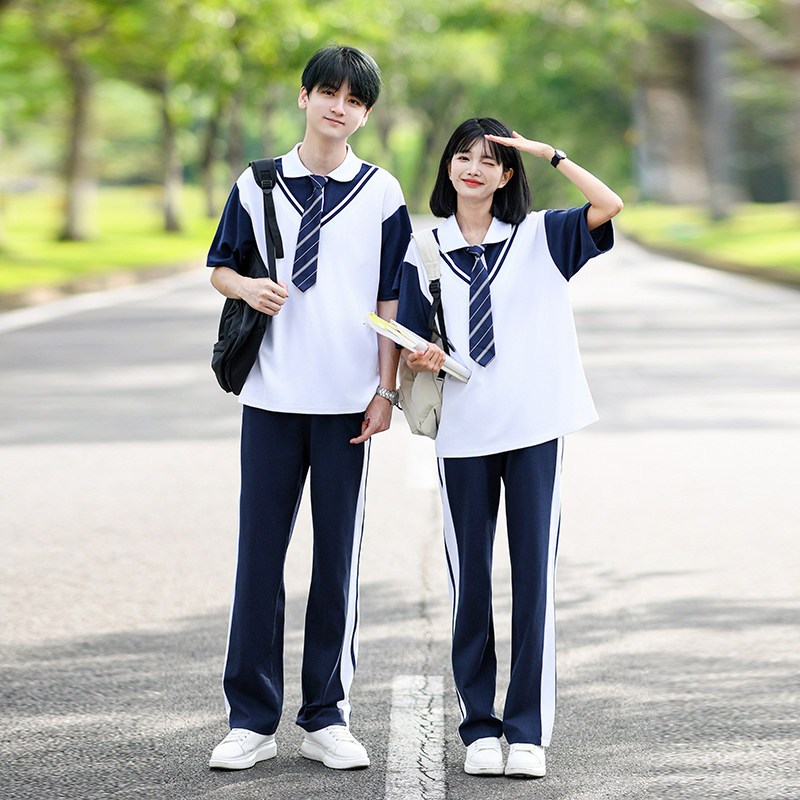 班服夏季学院风学生毕业照定制