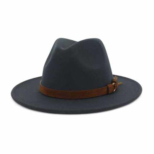 Unisex Wide Brim Felt Hats Men Women Panama Trilby Hat爵士