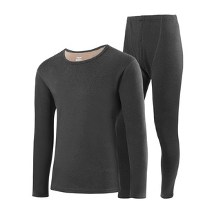 情侣冬季驼绒保暖打底秋衣裤套装男女款加绒加厚弹力贴身柔和舒适