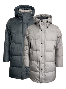 品牌撤柜男士高性价比时尚休闲90灰鸭绒保暖中长款羽绒服防寒外套