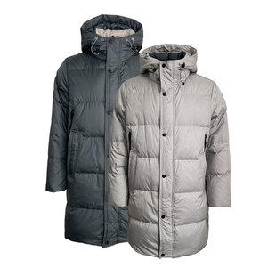 品牌撤柜男士高性价比时尚休闲90灰鸭绒保暖中长款羽绒服防寒外套