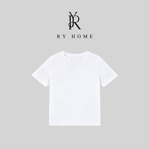 RYHOME 容雨春夏新款匹马棉U领短袖T恤261T2340