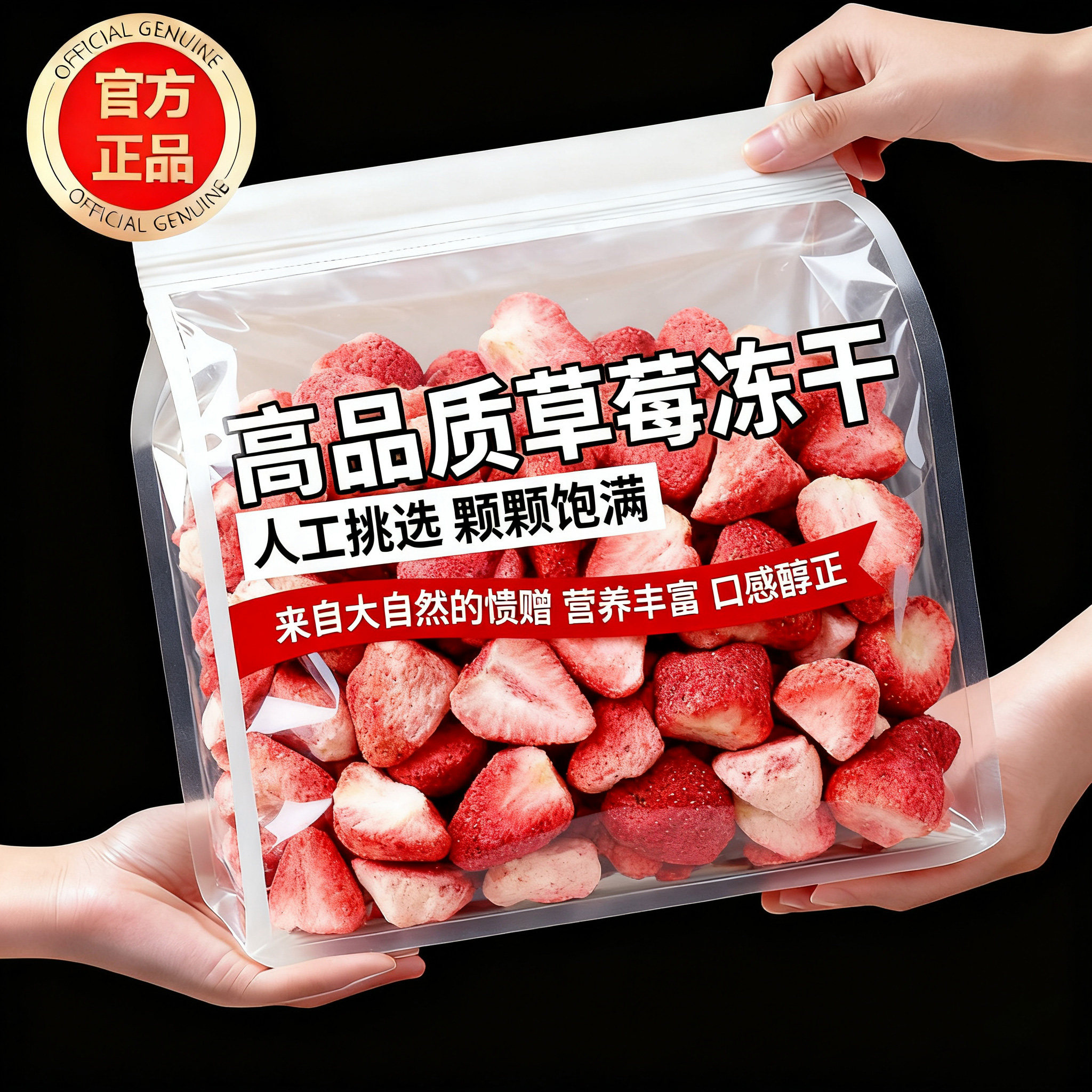 冻干草莓干官方旗舰店无糖无添加水果干独立小包装草莓脆蜜饯果脯