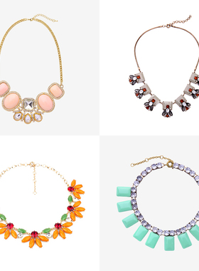 珍珠宝石欧美复古锁骨链网红同款