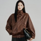 时尚 韩版 设计感夹克外套女 新款 海宁真皮绵羊皮宽松皮衣2025春秋季