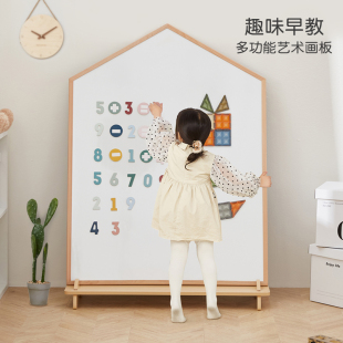 优选yz儿童画板宝宝o磁性双面写字板家用幼儿涂鸦画画教学可擦小.