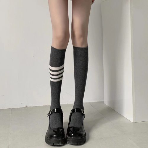 tb四条杠学院风小腿袜jk长筒袜