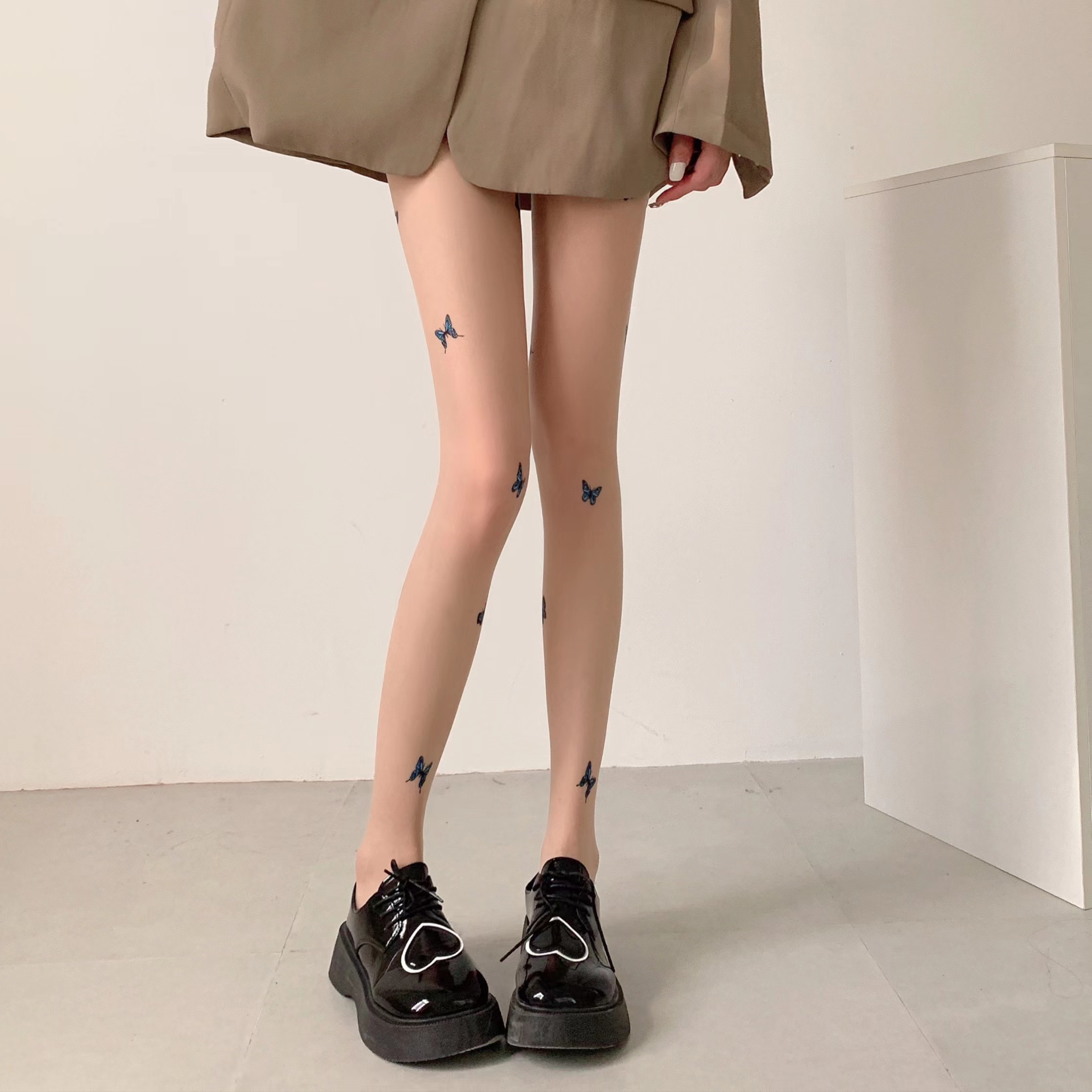 Wuuuus 丝袜女薄款防勾丝网红性感黑丝超薄ins潮美肤袜蝴蝶结春秋