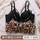 豹纹内衣女小胸聚拢显大上托胸罩性感纯欲风无钢圈防下垂文胸套装