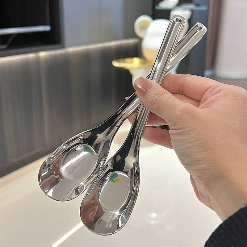 304元宝勺子家用不锈钢儿童宝宝喂饭勺子长柄汤匙调羹304辅食汤勺,餐饮具,西餐勺,淘宝优惠券,粉丝福利购,淘宝优惠卷