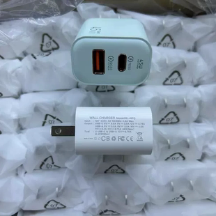 45W镓双口typec充电器头PD快充适用苹果三星华为15pro14max手机充电头适用苹果华为小米