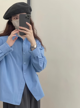 Wuli多色纯棉设计师款宽松衬衫
