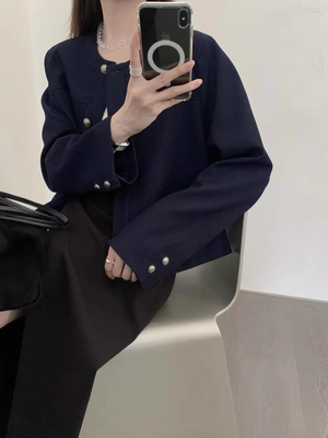 Wuli 25韩春法式小香风短款外套女高级感气质名媛百搭夹克上衣潮