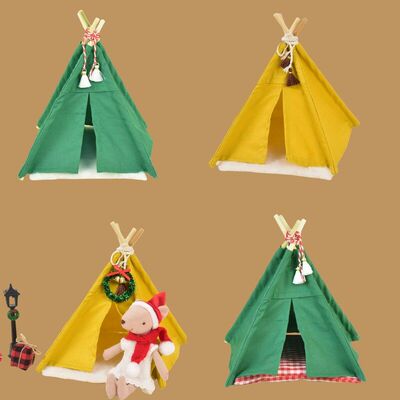 1：12娃娃屋迷你露营帐篷模型微缩帐篷diy微缩过家家场景家具摆件