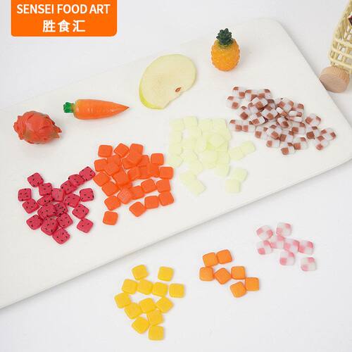 PVC微缩食玩水果片玩具diy手工制作仿真蛋糕水果捞火龙果片配件