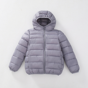 儿童羽绒棉服秋冬季男女童中大童外穿保暖夹棉轻薄款外套校服神器