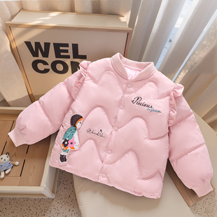 羽绒棉外套女童内胆轻薄棉袄夹棉加厚可爱冬装 2025新款 儿童秋冬季