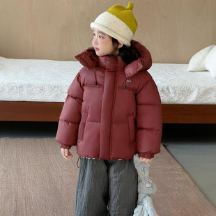 冬天外穿新款时尚女童加厚棉袄棉服儿童棉衣洋气外套宝宝面包服
