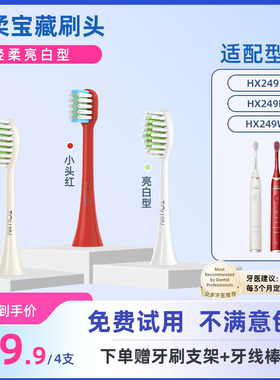 适配飞利浦HX2491电动牙刷头按摩SPA刷HX249R/HX249W替换通用