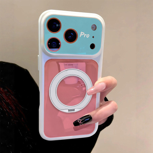 适用于苹果17promax手机壳柔彩PC蓝粉拼色iphone14/16pro套硅胶xs全包防摔15promax套网红高级感新款女13PRO
