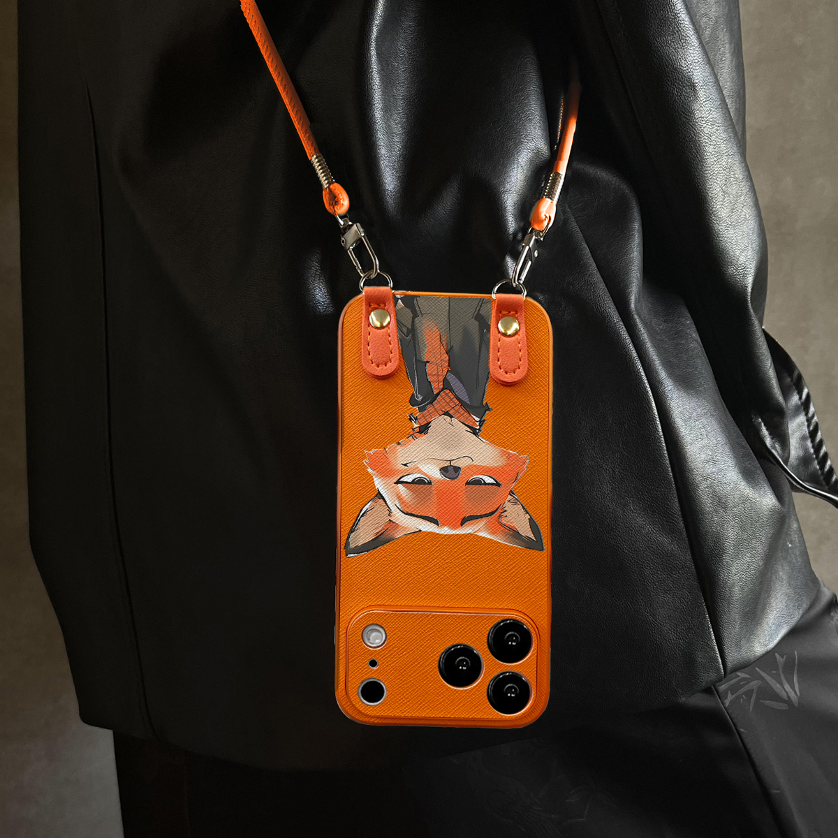 适用于荣耀500Pro手机壳情侣头像华为x70斜跨x40/50全包400防摔90新款女60/70/80套2/300带挂绳magic8/7/6pro