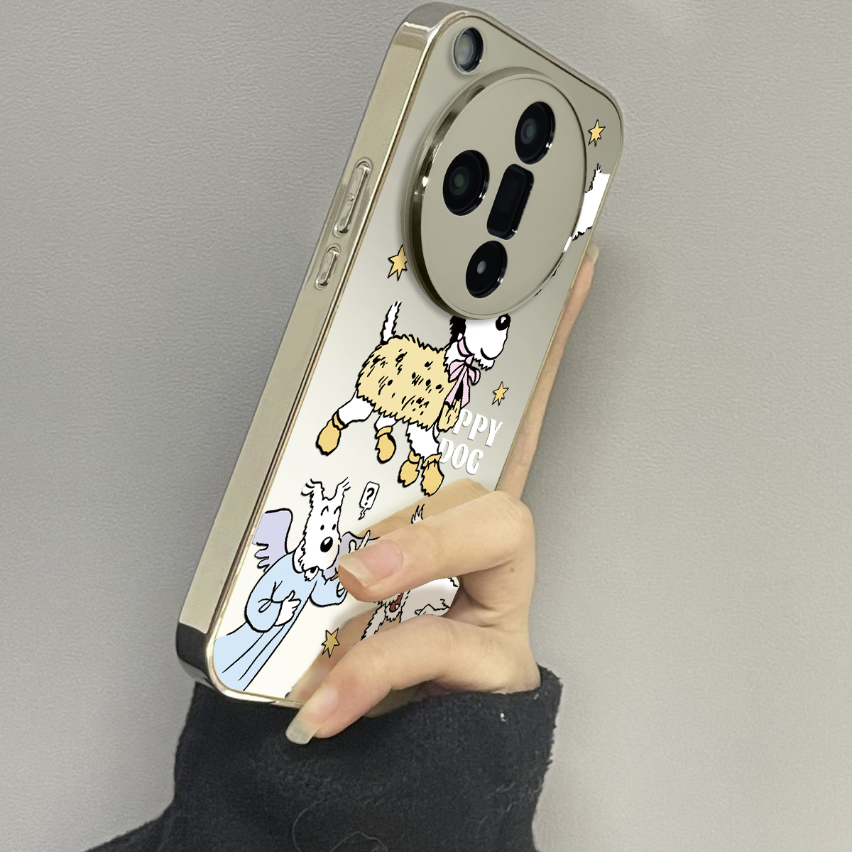 适用于oppofindx7Ultra手机壳电镀镜面宇航白雪高级感oppoa2/3pro外硅胶全包防摔FINDX5/6pro套新款女x7至尊