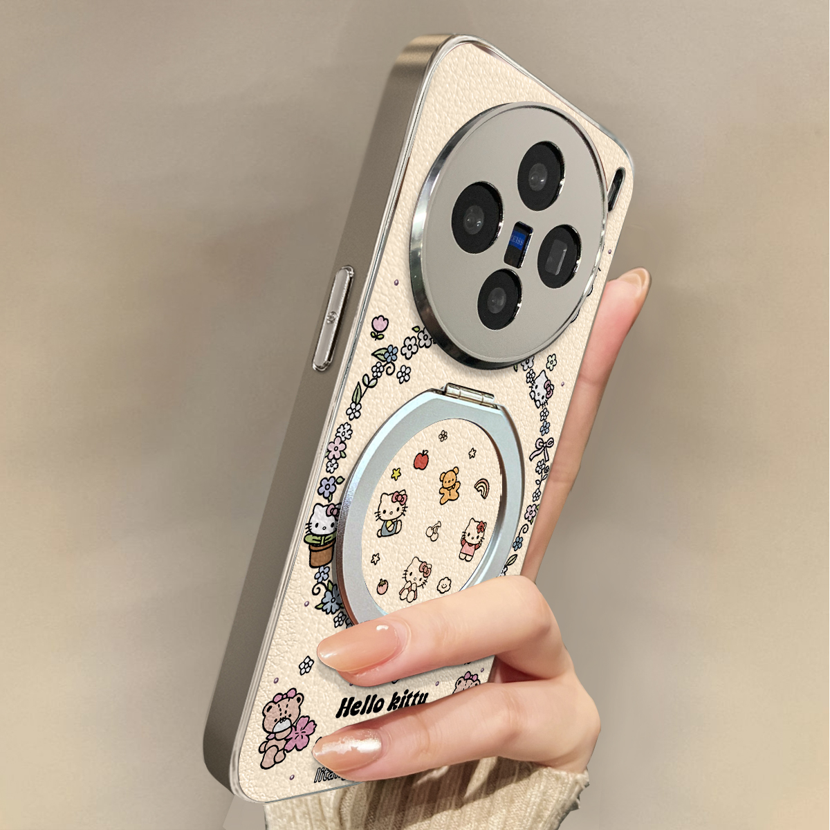 适用于vivox200ultra手机壳新款花环KT猫X100pro/90S/80斜跨全包S30promini/20/19/18/17套防摔Y300i带挂绳女