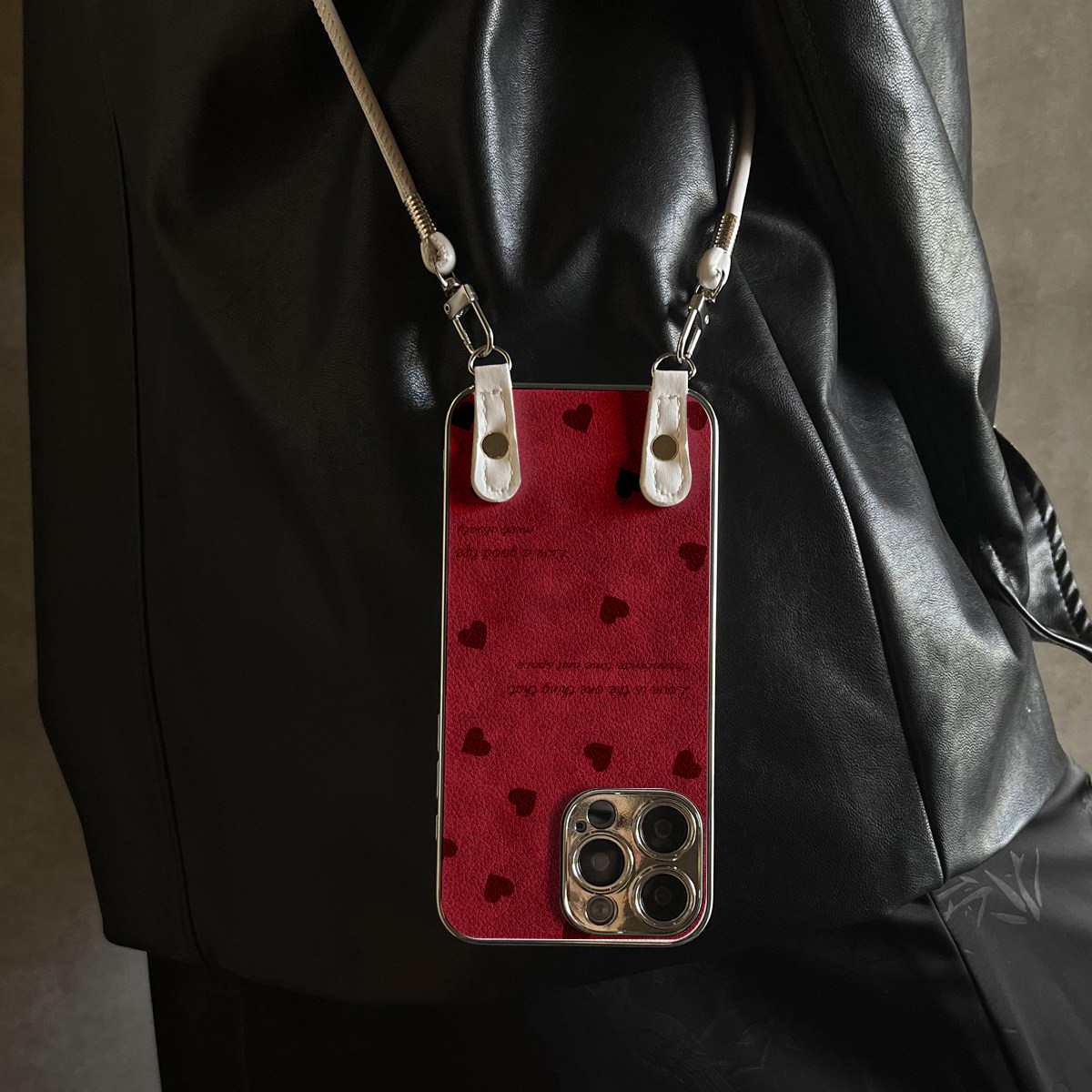 适用于OPPOReno15Pro手机壳麋绒爱心新款x9带挂绳FINDx8s/x7ultra全包x6/5防摔硅胶7/8/9女10/11pro12套13/14