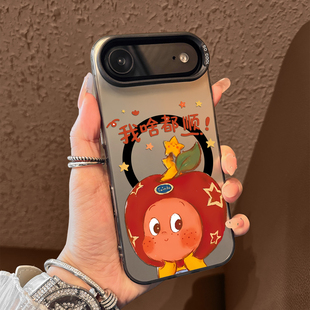 适用于苹果17promax手机壳大脑袋星iphone14/16pro套彩银硅胶xs全包XR防摔15ultra套网红12新款11女13磁吸Air