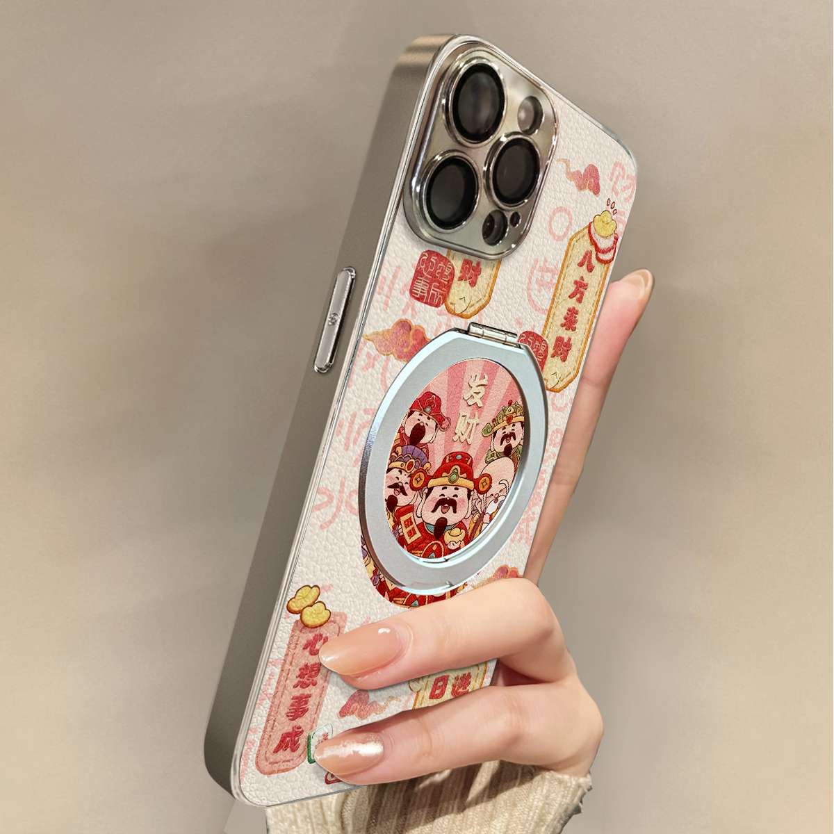 适用于OPPOReno14Pro手机壳福签五仙新款带挂绳FINDx8s/x7ultra全包x6/5防摔a58硅胶7/8/9女10/11pro十12套13