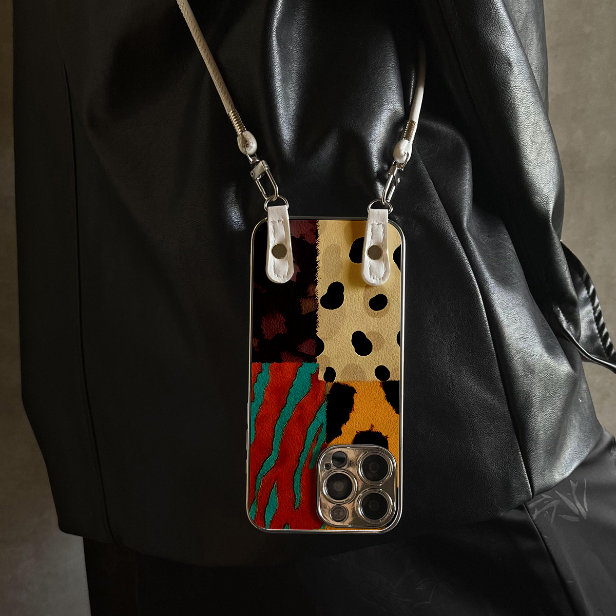 适用于OPPOReno14Pro手机壳四色拼图新款带挂绳FINDx8s/x7ultra全包x6/5防摔a58硅胶7/8/9女10/11pro十12套13