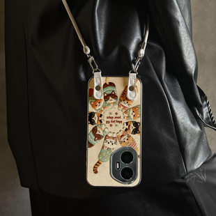 女60 80套2 300带挂绳magic8 6pro 适用于荣耀500Pro手机壳围圈猫咪华为x70斜跨x40 50全包400防摔90新款