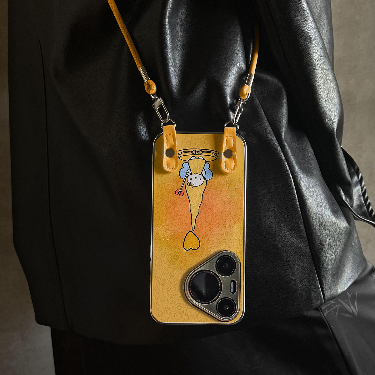 适用于华为Pura70pro手机壳新款仙子KT猫Mate60/70pro十套50/40全包防摔P60/80带挂绳Nova14ultra/13/12外7/9