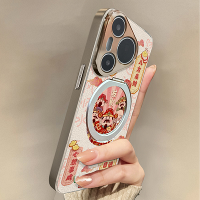 适用于华为Pura70pro手机壳新款福签五仙Mate60/70pro十套50/40全包防摔P60/80带挂绳Nova14ultra/13/12外7/9