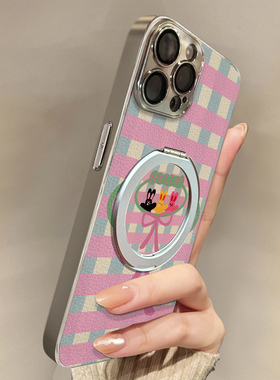 适用于OPPOReno14Pro手机壳三色兔子新款磁吸支架FINDx8s/x7ultra全包x6/5防摔a58硅胶7/8/9女10/11pro12套13