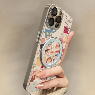 适用于苹果17promax手机壳带挂绳磁吸小新iphone14 xr女13PRO 16pro套硅胶xs全包防摔斜跨15ultra套网红11新款