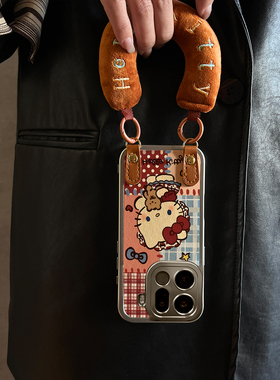 适用于OPPOReno15Pro手机壳花衣KT猫新款x9带挂绳FINDx8s/x7ultra全包x6/5防摔硅胶7/8/9女10/11pro12套13/14