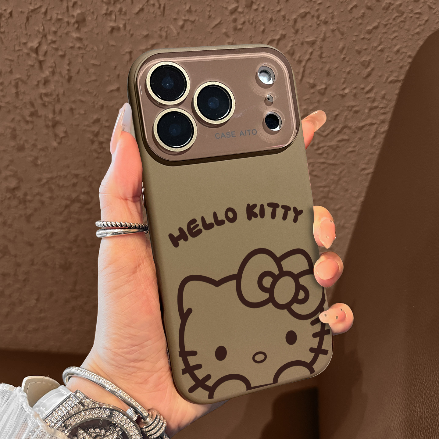 带镜头膜液态硅胶适用于苹果17promax手机壳KT猫头像磁吸iphone14/16pro套全包防摔15ultra网红新款女12/13外