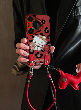 适用于华为Pura70pro手机壳新款KT猫熊宝Mate60/70pro十套50/40全包防摔P60/80带挂绳Nova14ultra/13/12外7/9