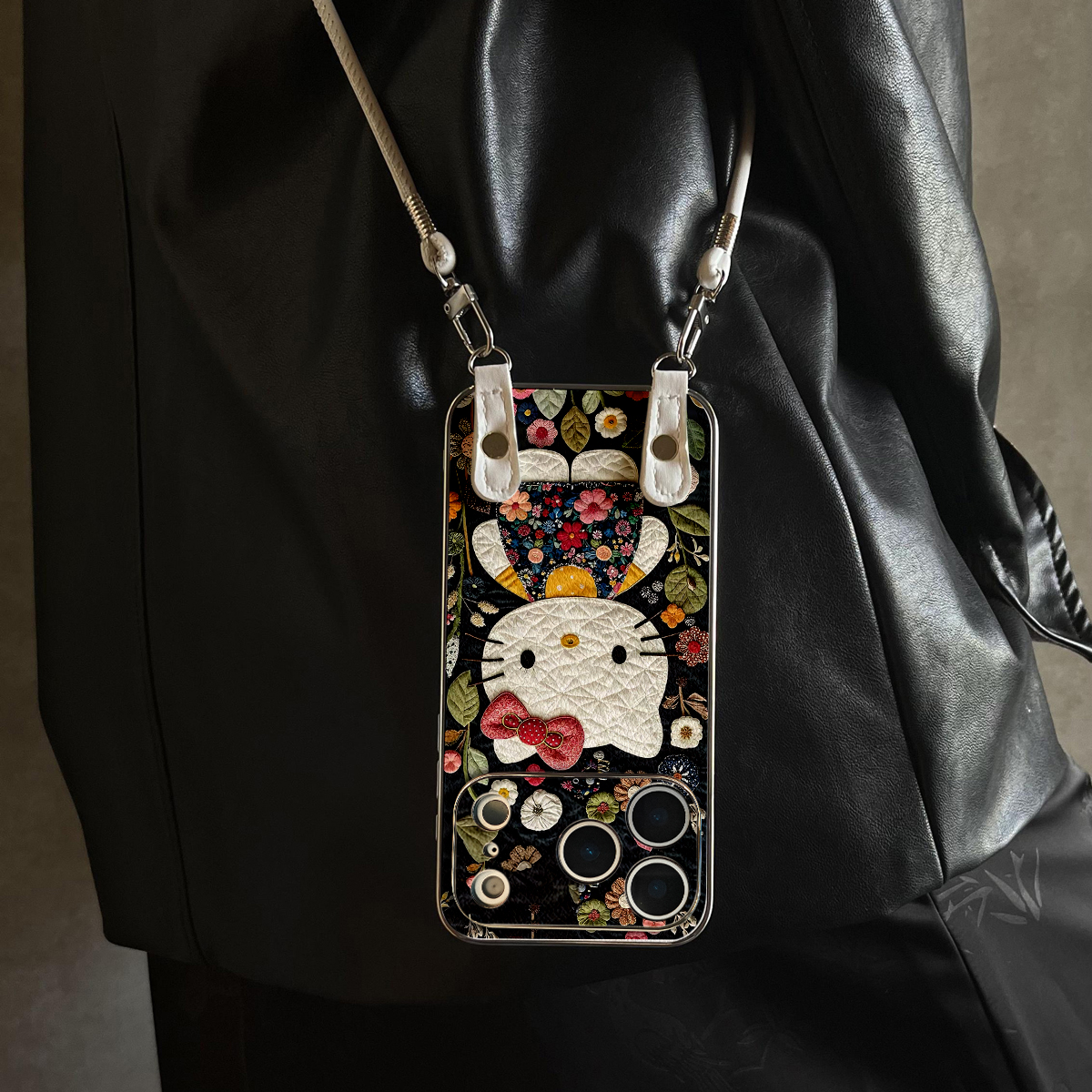 适用于苹果17promax手机壳带挂绳KT猫磁吸iphone14/16pro套硅胶xs全包防摔斜跨15ultra套网红11新款xr女13PRO