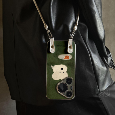 适用于华为Pura70pro手机壳新款面包小狗Mate60/70pro十套50/40全包防摔P60/80带挂绳Nova14ultra/13/12外7/9